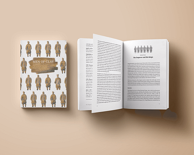 Men of Clay: An Exploration of the Terracotta Army book book cover book design design graphic design illustration