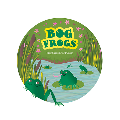 Bog Frogs Candy Concept branding design graphic design illustration logo