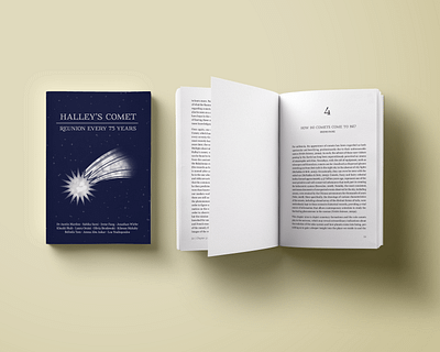 Halley's Comet: Reunion Every 75 Years book book cover book design design graphic design illustration