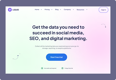 marketing website hero b2b marketing saas ui web design