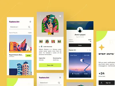NFT Artwork Application app app design art artland artwork bitcoin blockchain branding classic crypto currency design luxury nft ui ui component ui nft uidesign ux uxdesign