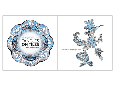 Tangles on Tiles Informational Booklet - Front/Back Cover book design branding event campaign graphic design marketing promotional design
