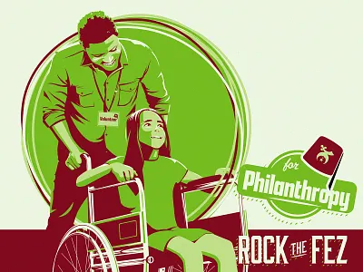 Be a Shriner 3 illustration kid man vector wheelchair