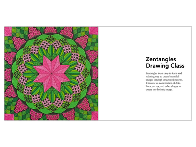 Tangles on Tiles Informational Booklet - Spread 1 book design branding event campaign graphic design marketing promotional design