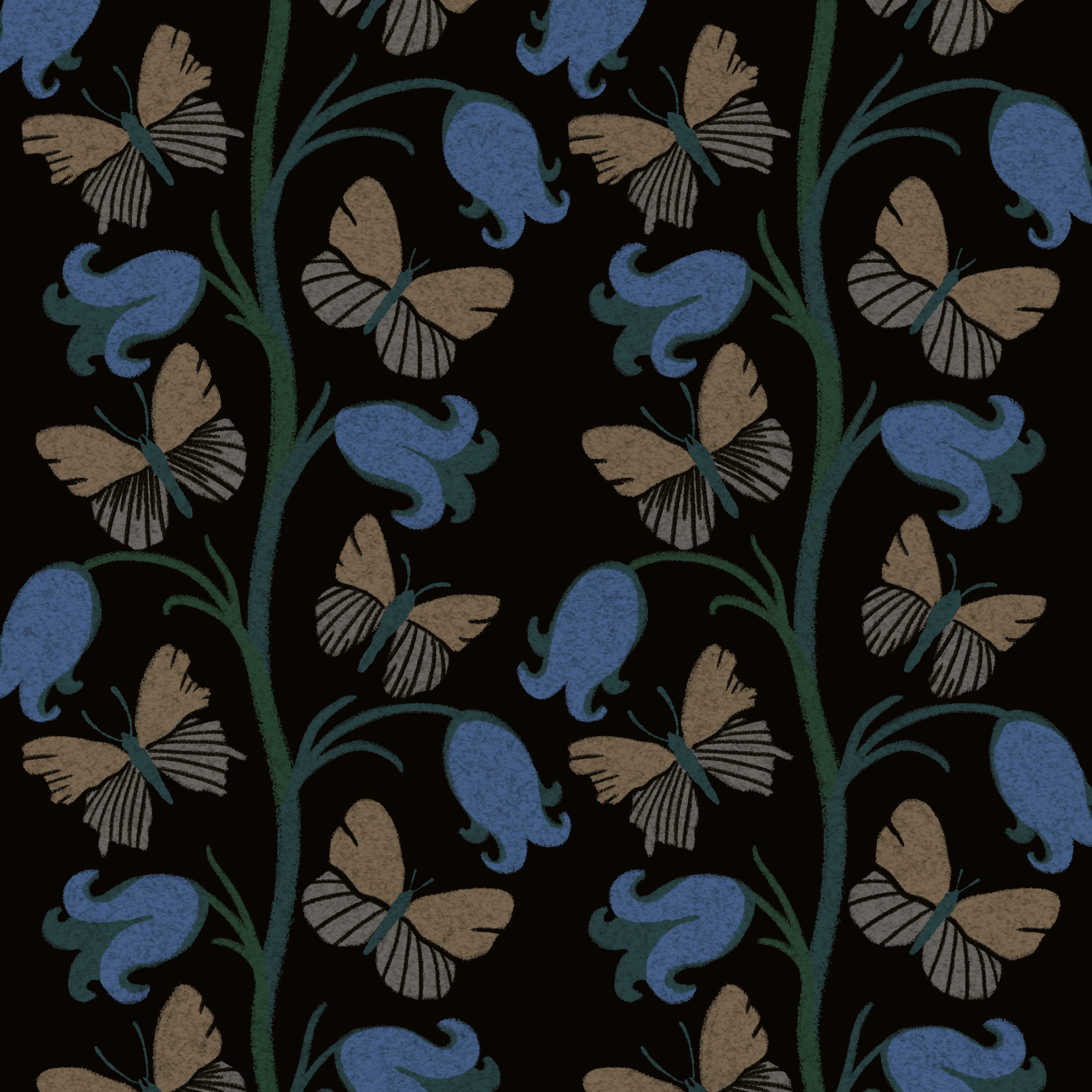 Bluebells digital illustration editorial illustration illustration pattern design