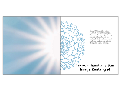 Tangles on Tiles Informational Booklet - Spread 3 book design branding event campaign graphic design marketing promotional design