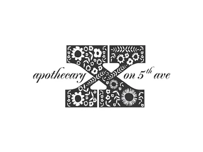 apothecary Xon 5th ave, 2018 5th apothecary ave brand branding high end logo logos upscale x