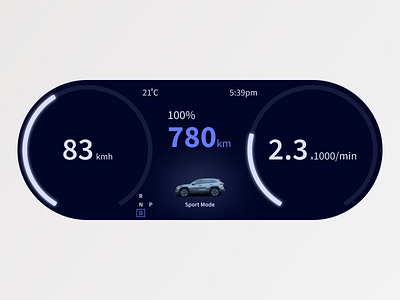 Car Interface car interface dailyui dailyui034 ui visual design