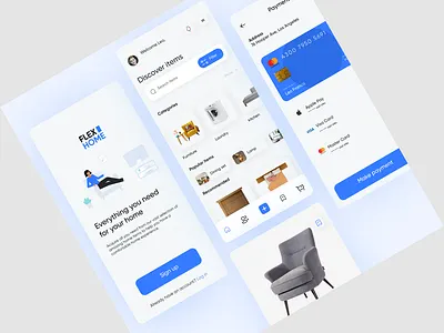FlexHome App UI Design app branding ui ux