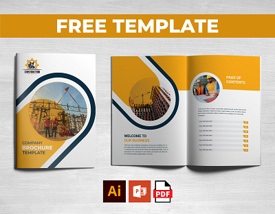 Construction Company Profile Brochure | Free Template annual report annual report design best company brochures branding brochure business brochure catalogue design template company brochure company profile company profile brochure company profile design construction construction brochure construction business construction company construction profile corporate brochure design free design logo