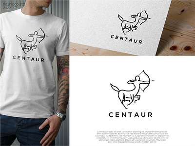 Centaur Logo animals app awesome brand branding centaur clean design grid identity illustration inspirations lettering line logo minimal mithology modern simple vector