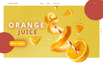 ORANGE JUICE Web banner banner homepage juice ui ux web web site