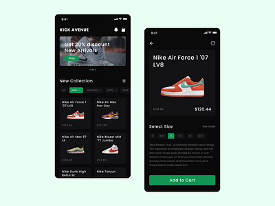 KICK AVENUE - Mobile Apps design mobile apps ui