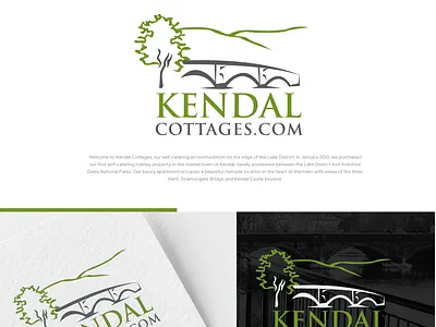 Logo for kendal cottages branding logo vector