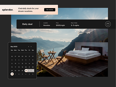 Luxury vacation finder - Web & branding concept branding calendar clean ui editorial design marketing website product design ui design uiux user interface ux design web design