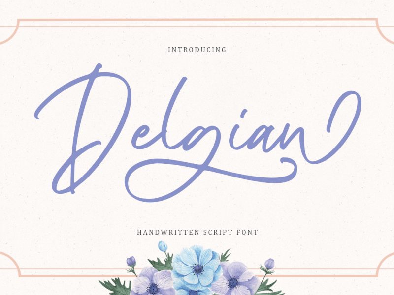 Delgian - Handwritten Script Font freebies handwritten