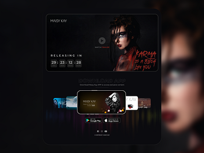 Maisy Kay Album album branding countdown landing page maisy kay music ui uiux web website