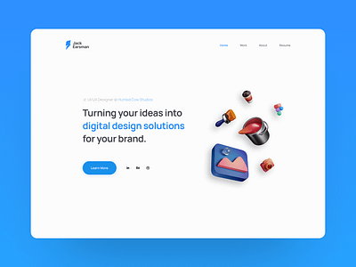 Jack Earsman - Portfolio Website Design branding clean design figma logo minimal portfolio product design ui uiux uiux design user interface ux web web design website