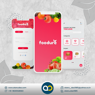 Food App Design [Concept UI Design] app branding design digitally atanu figma food app mobile app photoshop ui ui design ui designer ux ux design