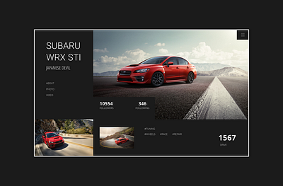 WRX STI auto branding car concept design designwebdesign landing muscle sport subaru ui web wrx