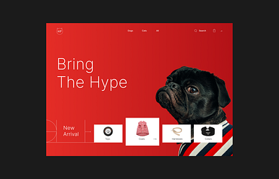 Fashion dog ecommerce branding concept design eccomerce fashion landing minimal ui