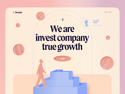 ✦ investo - webflow layout ✦ blockchain crypto cuberto design figma invest investing landing page money ui ux webflow website design