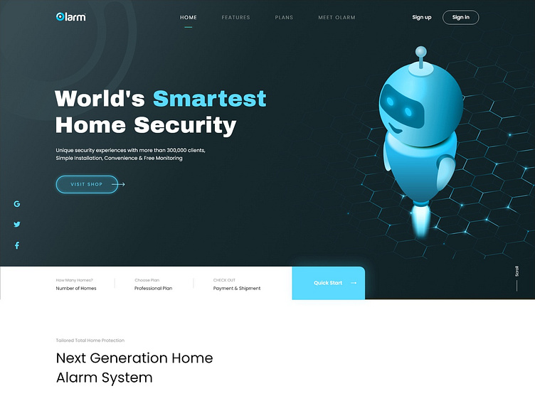 Home security Website by Ali Haider on Dribbble