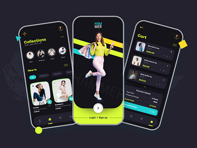 Shopping Mobile App - HAMMER. clothes dribbble fashion graphic design hammer shopping app mobile app ui mobile development nike resourcifi shopping app store uiux