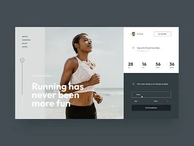 Running - Concept shots concept header homepage minimal nike runapp running shoot site sport ui design ui trend ux design ux trend web web design web ui web ux webdesign website