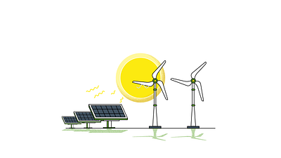 Solar & Wind energy clean energy panels power solar sun wind windmill