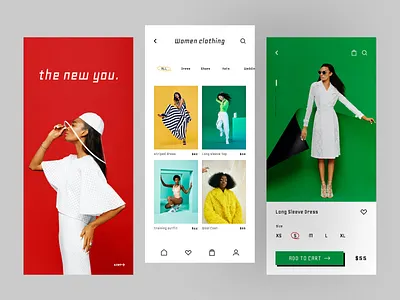 Fashion eCommerce App app application clothing fashion minimal mobile outfit sale style ui ux