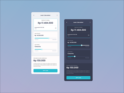 Loan Calculator app calculator dailyui figma finance loan loan calculator mobile app ui uiux