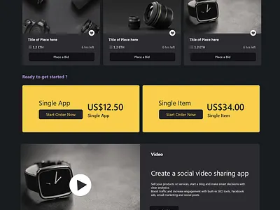 Shopping web site ui