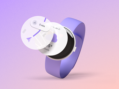 ProtoPie Smartwatch Solution 3d bestprototypes branding cross device google watch gradient illustration interactive mockup protopie prototyping realistic smartwatch ui design ux design watch watch app watch design watch os wearables