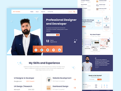 Portfolio Website Design blog creative design cv design inspiration freelancer landing page minimal personal project portfolio portfolio agency product design resume startup studio ui design ux design web web design web template website