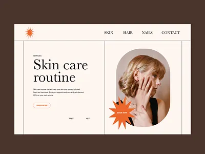 Beauty Landing Page Design app beauty branding design fashion landing page minimal mobile product skincare ui website