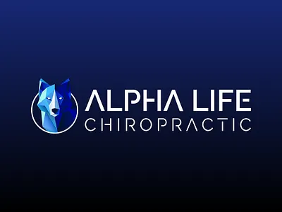 Chiropractic Clinic Logo animal animal logo brand identity design branding design illustration logo logo design low poly low poly brand low poly logo low polygon vector wolf logo