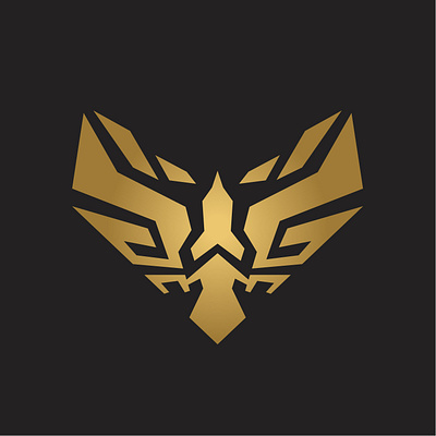 Phoenix Lion Logo abstract bird design gold lion logo luxury phoenix rising