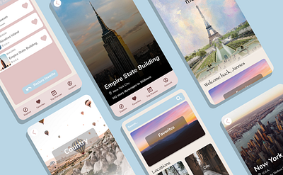 Concept for a travel guide app holiday red travel travel app travel guide travel planer trip guide trip planner ui ux vaction