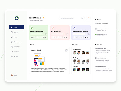 OINIT - E-learning branding dashboard design graphic design illustration ui ux