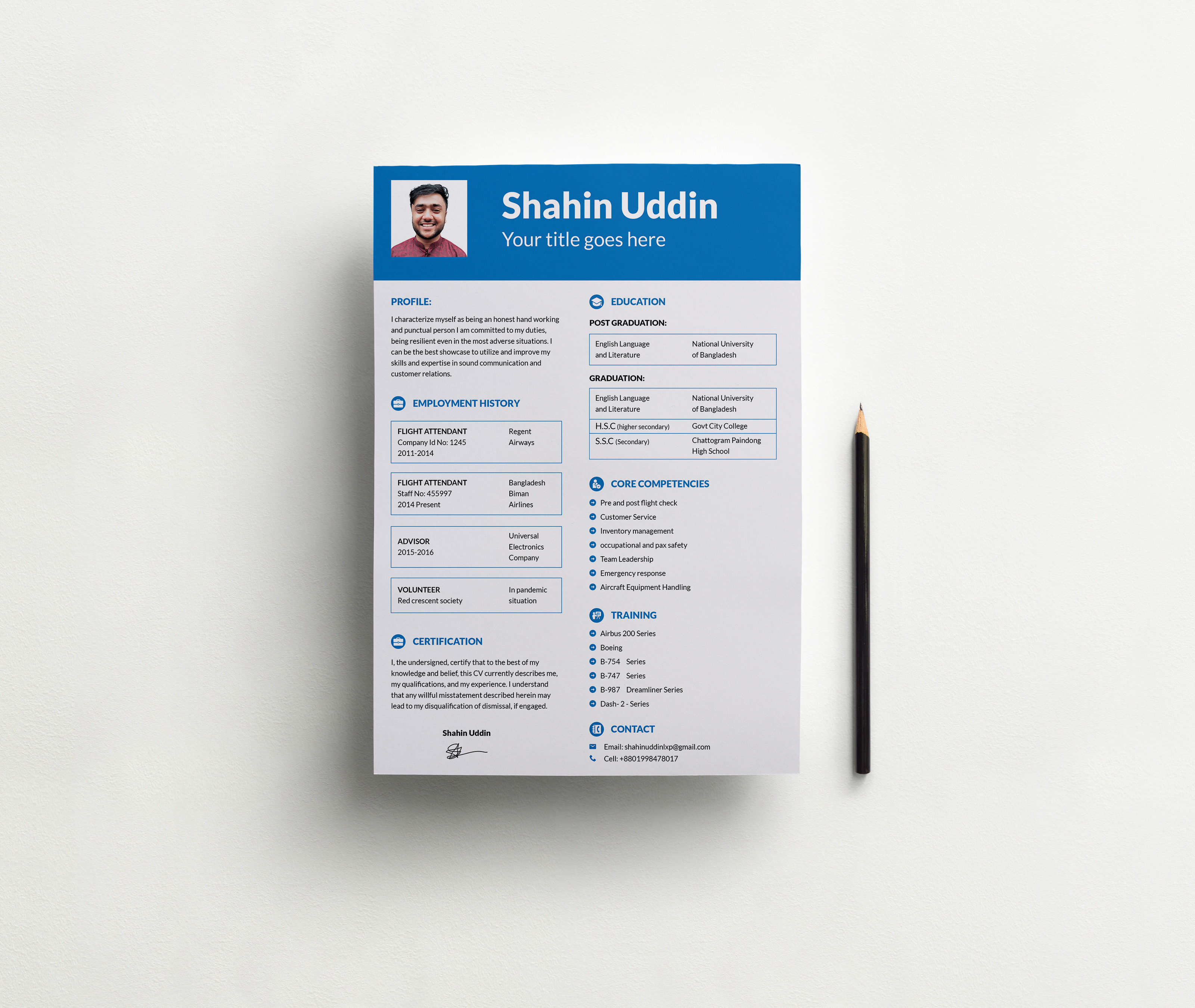 Minimal modern cv design cv professional resume