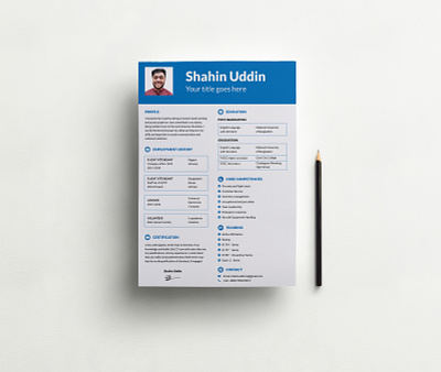 Minimal modern cv design professional resume