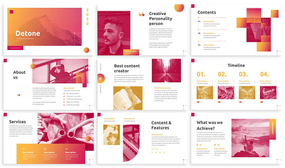 Detone - DuoTone Google Slides Template clean design duotone fashion lookbook google google slides gradient graphic design illustration keynote minimal pitch deck powerpoint report slides startup ui ux vector web design