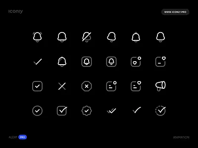 Iconly Pro Animation, Alerts! alert animation icon icondesign iconly iconography iconpack icons iconset logo motion motion motion graphics notification ringtones ui