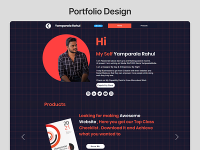 My 2nd Portfolio Design 3d animation branding design graphic design illustration logo motion graphics personal portfolio ui ux vector website website design yamparala media yamparala rahul