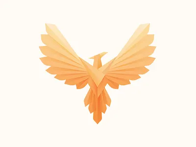 Origami Phoenix Logo branding logo logologo design logos for sale logos sale origami origami lgo design origami logo origami phoenix logo phoenix phoenix bird phoenix logo phoenix origami logo