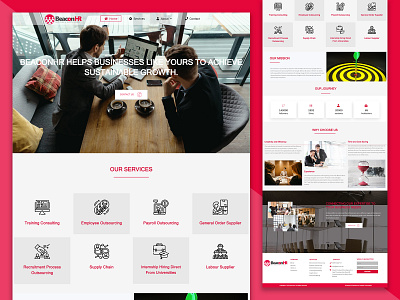 Business Website With An Engaging User-Interface agency beaconhr business design figma generalordersupplier help landingpage services technologies trainingconsulting ui ux website