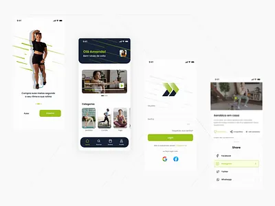Trained app design exercise figma health minimalist ui ui design user interface design ux design workout workout app