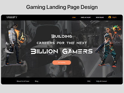 Gaming Landing Page Design 3d animation branding design gaming landing page gaming website design graphic design illustration logo motion graphics ui ux vector website website design yamparala rahul yamparalamedia