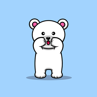 Cute Polar Bear Annoying character